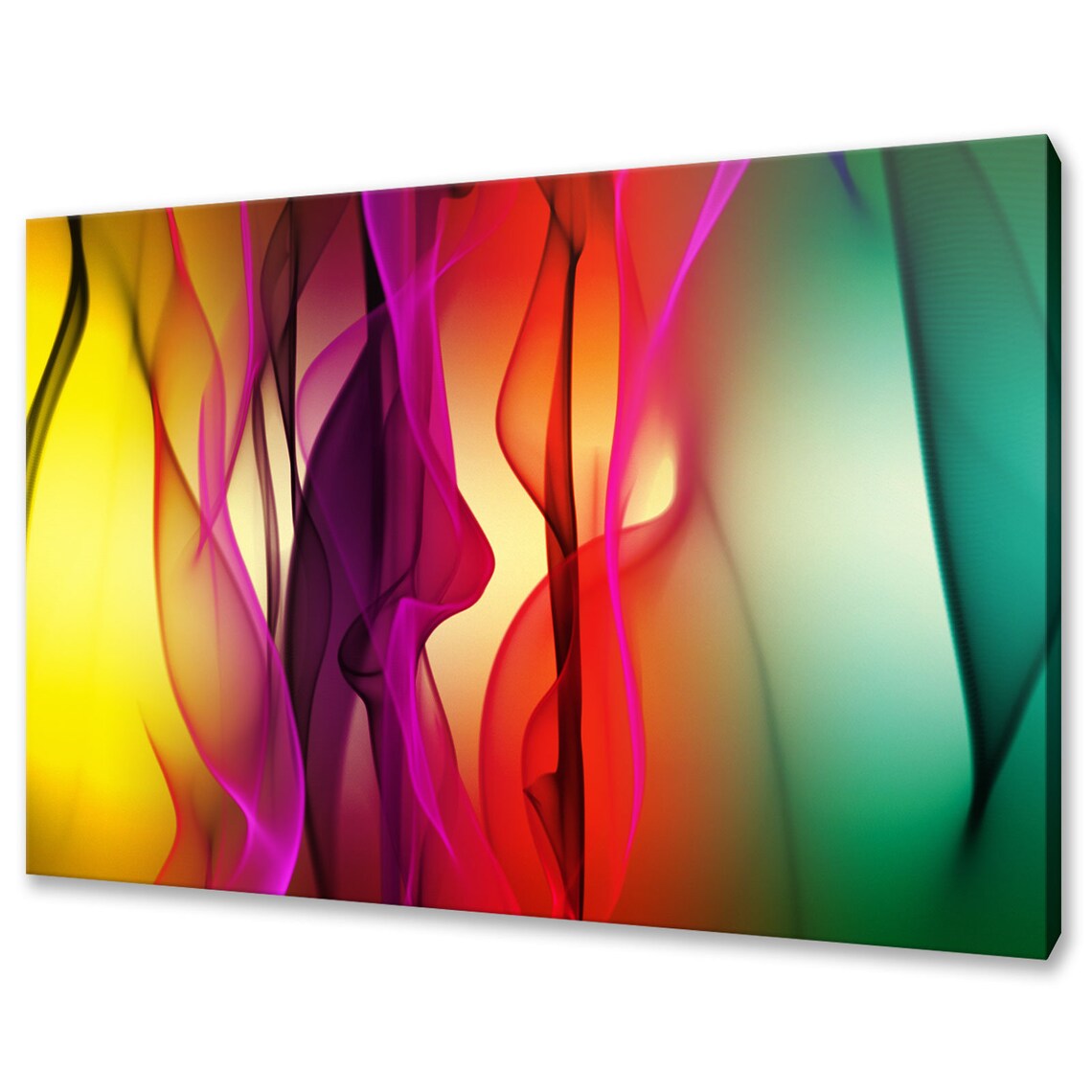 Rainbow Silky Waves Abstract Modern Design