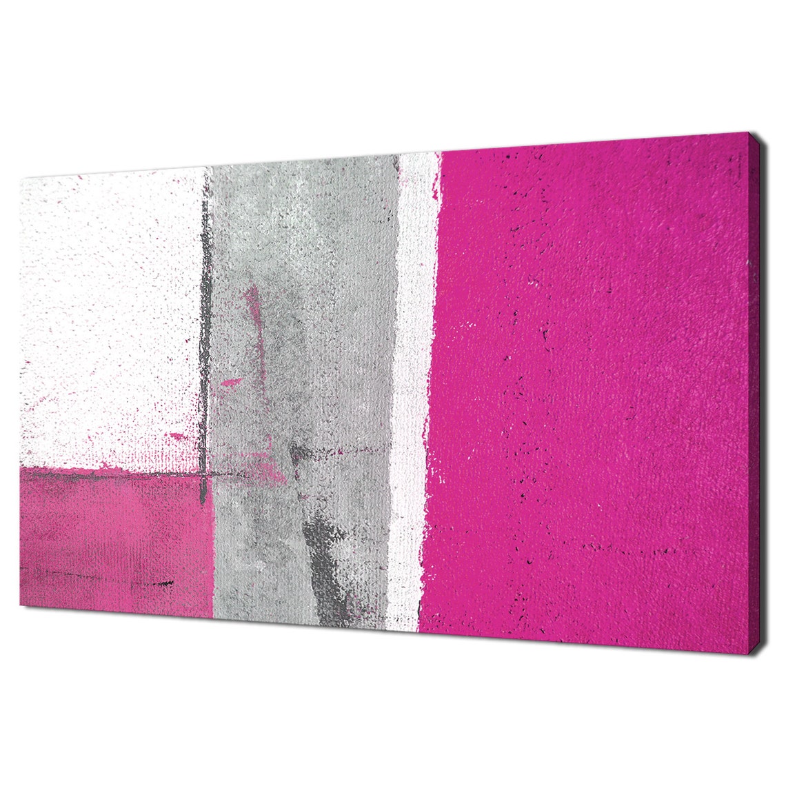 Bold Yellow Grey White Abstract Block Color Field Modern Wall Art - Image 3