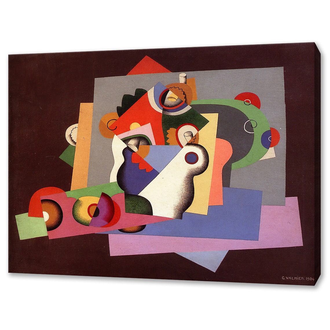 Georges Valmier Composition With Flowers 1924 Cubist Still Life Poster