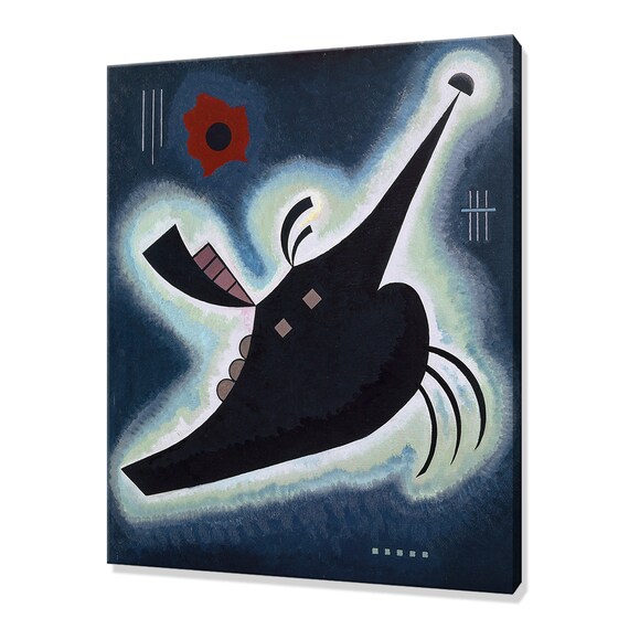 Wassily Kandinsky Pointy Black 1931 Glowing Abstract Night Sky Wall Art
