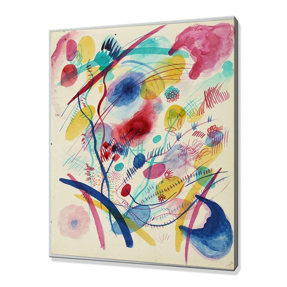 Wassily Kandinsky Composition In Red Blue Green And Yellow 1913 Classic Design Abstract Decor Reproduction Print Wall Art Picture