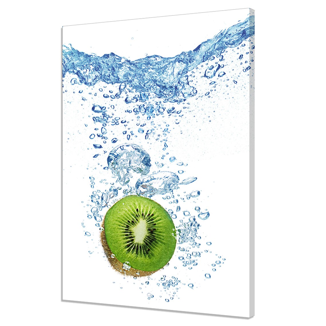 Green Kiwi Water Splash Fruit Kitchen Modern Design Home Decor Print Wall Art Picture Wall Hanging