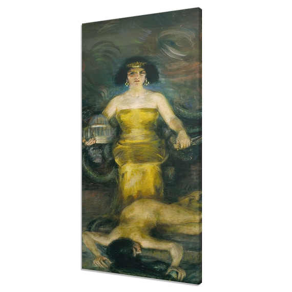 Babylon 1904 Alice Pike Barney Yellow Dress Snakes Dramatic Art Print