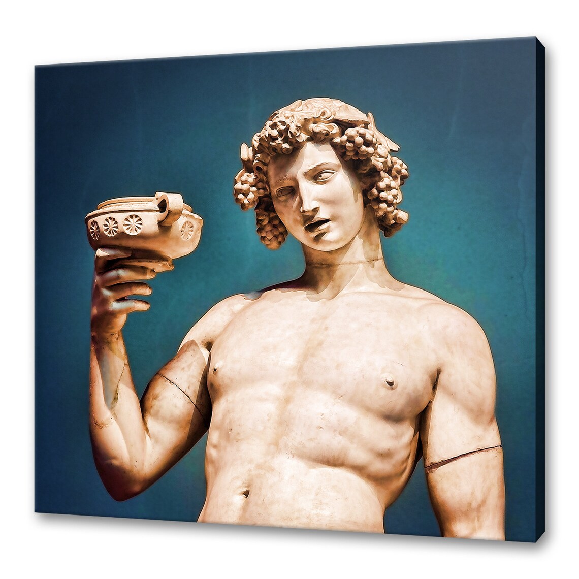 Dionysus Greek God of Wine Marble Statue Classical Sculpture Art Poster