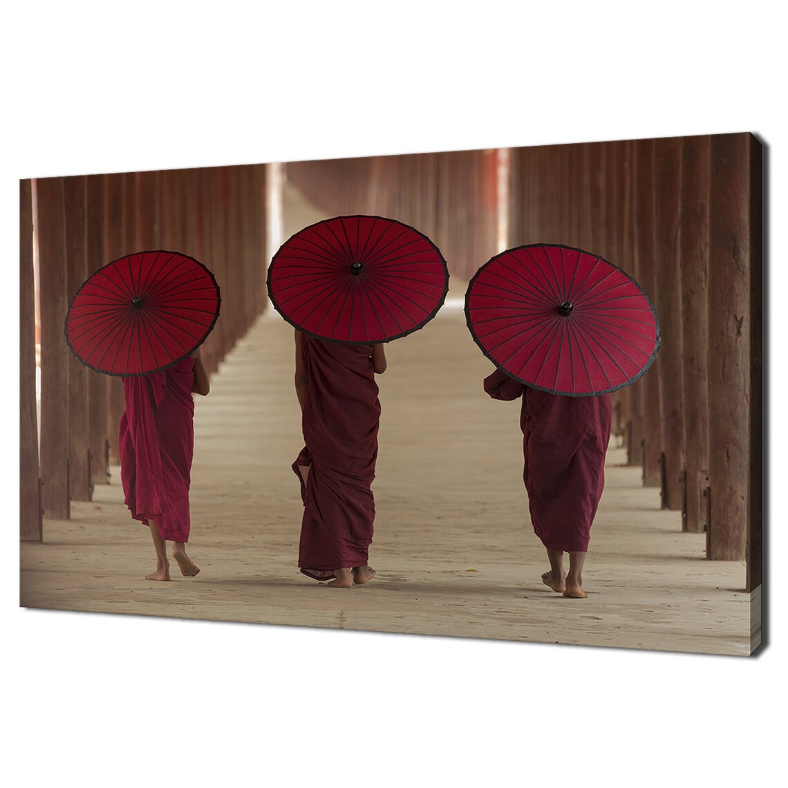 Asian Buddhist Monk in Burma, Modern Art Print