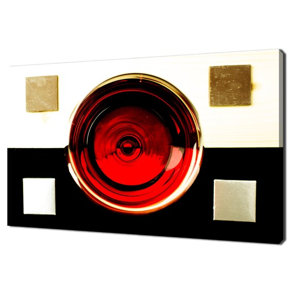 Glass Of Red Wine From Above Artistic Food Photography Wall Poster