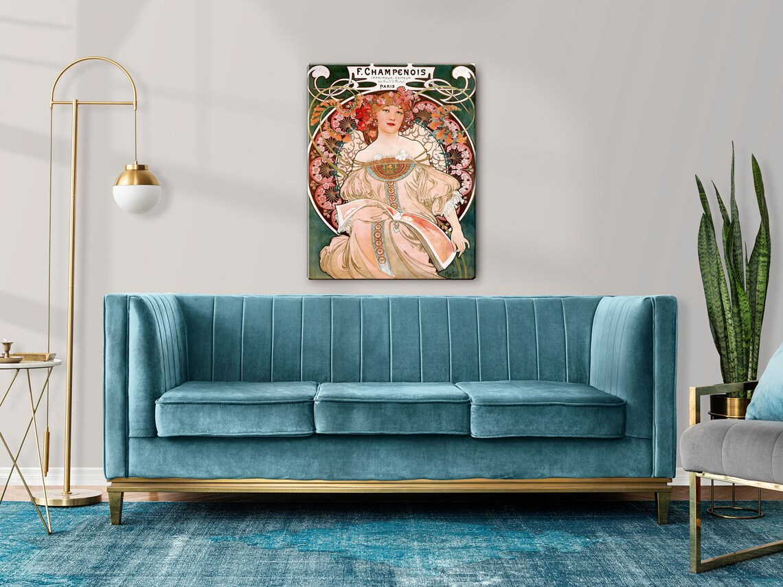 Alphonse Mucha F. Champenois, Art Nouveau Poster Print - Image 2