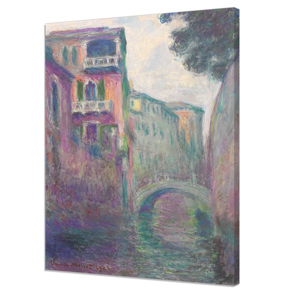 Le Rio De La Salute 1908 Claude Monet Reproduction Victorian Landscape Painting Antique Wall Art Vintage Oil Painting Print