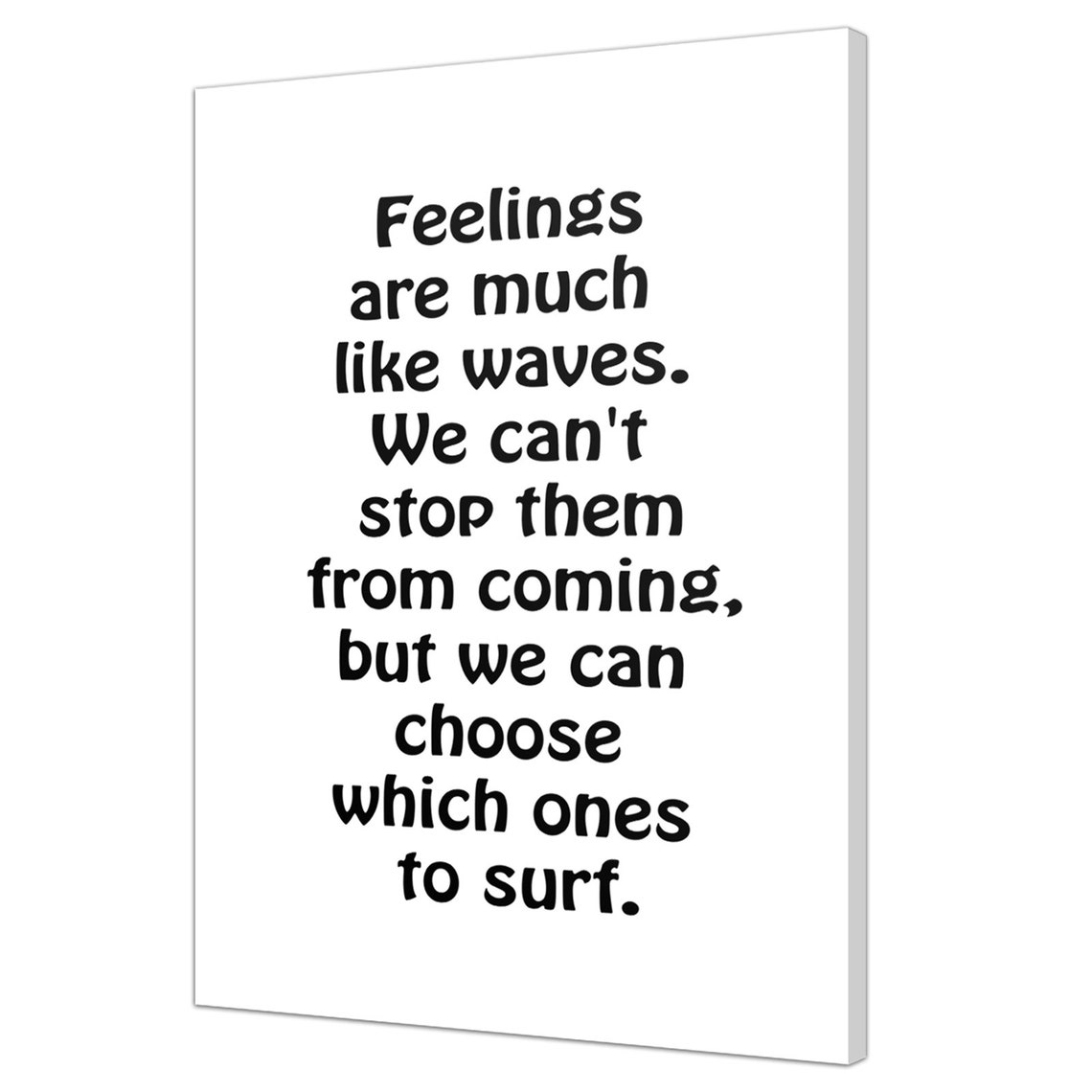Feelings Are Like Waves Surf Your Emotions Inspirational Quote Poster