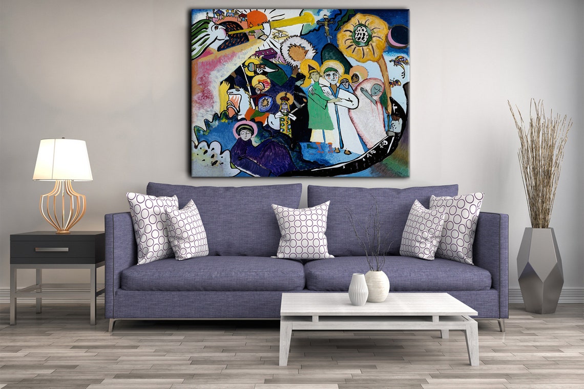 Wassily Kandinsky All Saints Day I 1911 Classic Design Abstract Decor Reproduction Print Wall Art - Image 2
