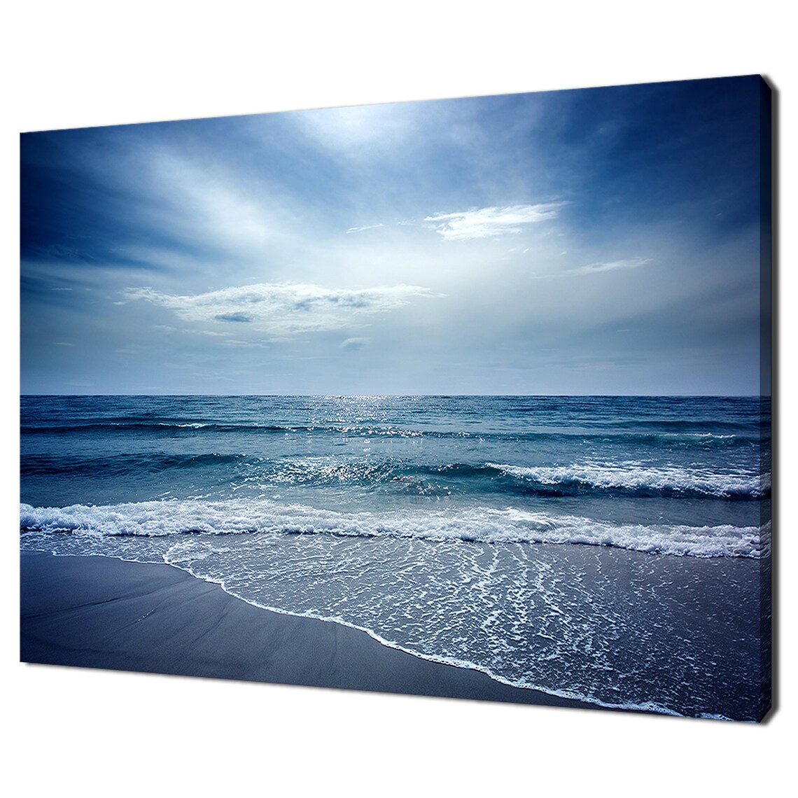 Beach Seascape Waves, Modern Coastal Art Print
