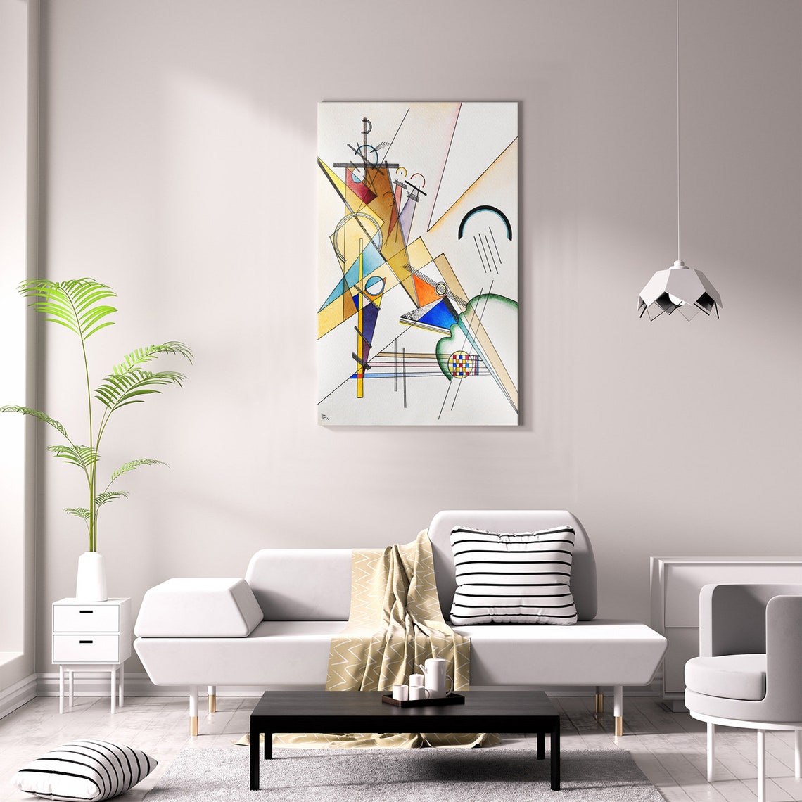 Wassily Kandinsky Gewebe 1923 Abstract Geometric Art Print Wall Poster - Image 2