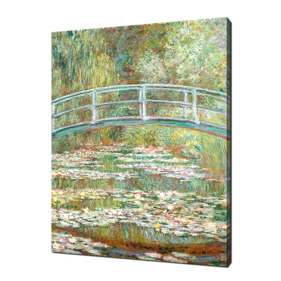 Bridge Over A Pond Of Water Lilies 1899 Claude Monet Reproduction Modern Design Print Home Decor Wall Art Picture