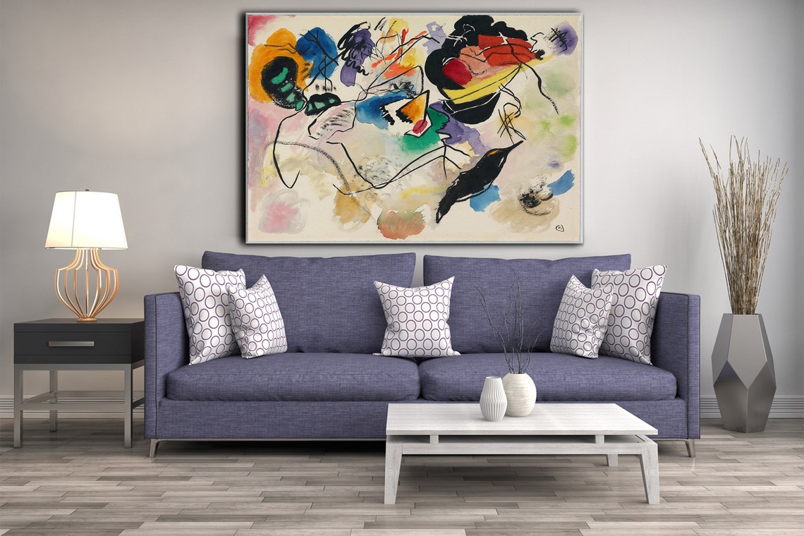 Wassily Kandinsky Entwurf Zu Komposition Vii 1913 Classic Design Abstract Decor Reproduction Print Wall Art - Image 2