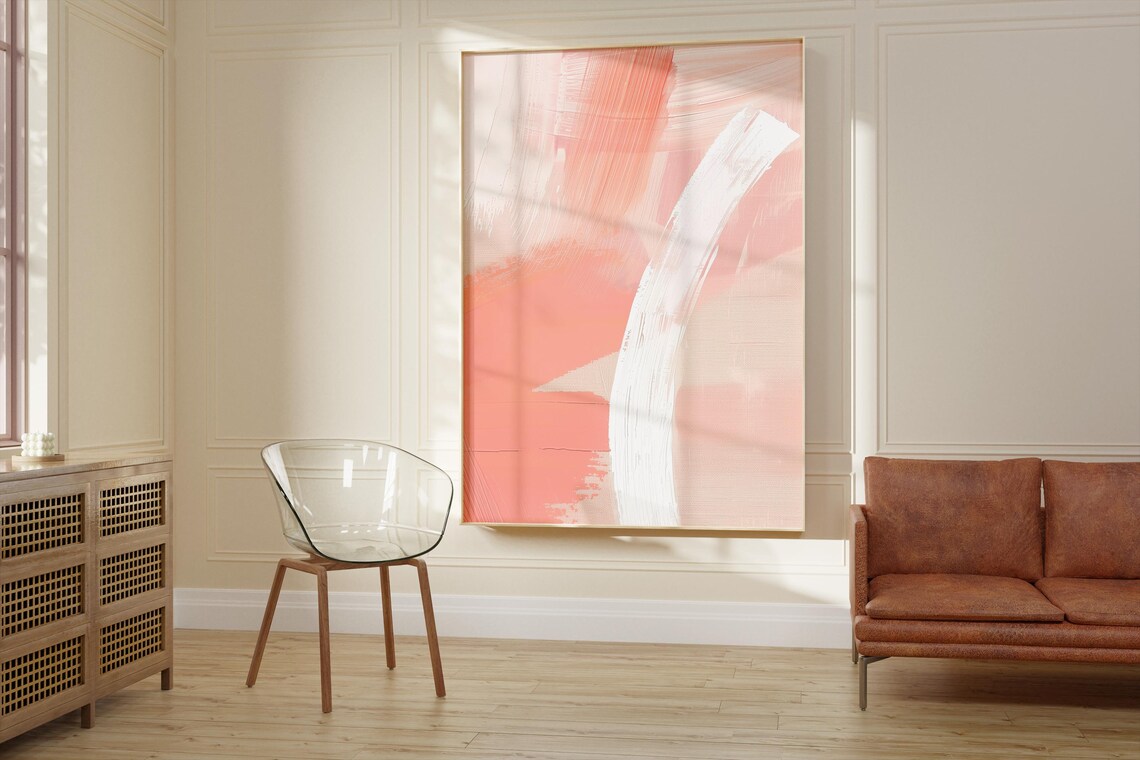 Abstract Art Print, Scandinavian Minimalist Wall Art - Image 2