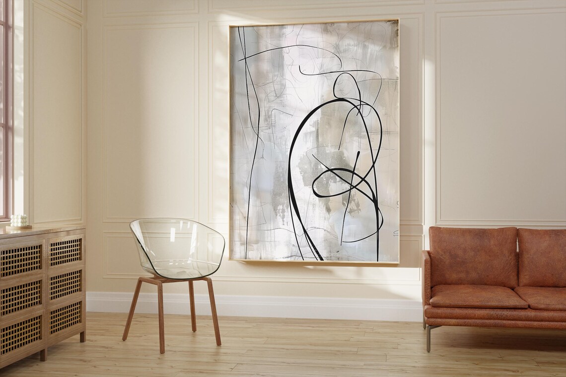 Abstract Minimalist Line Art, Scandinavian Linework - Image 2