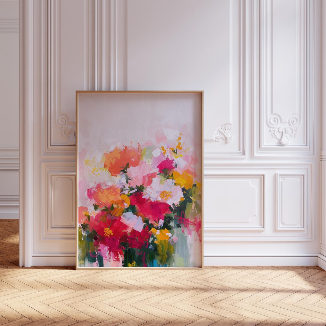 Botanical Flower Art, Minimalist Scandinavian Bloom