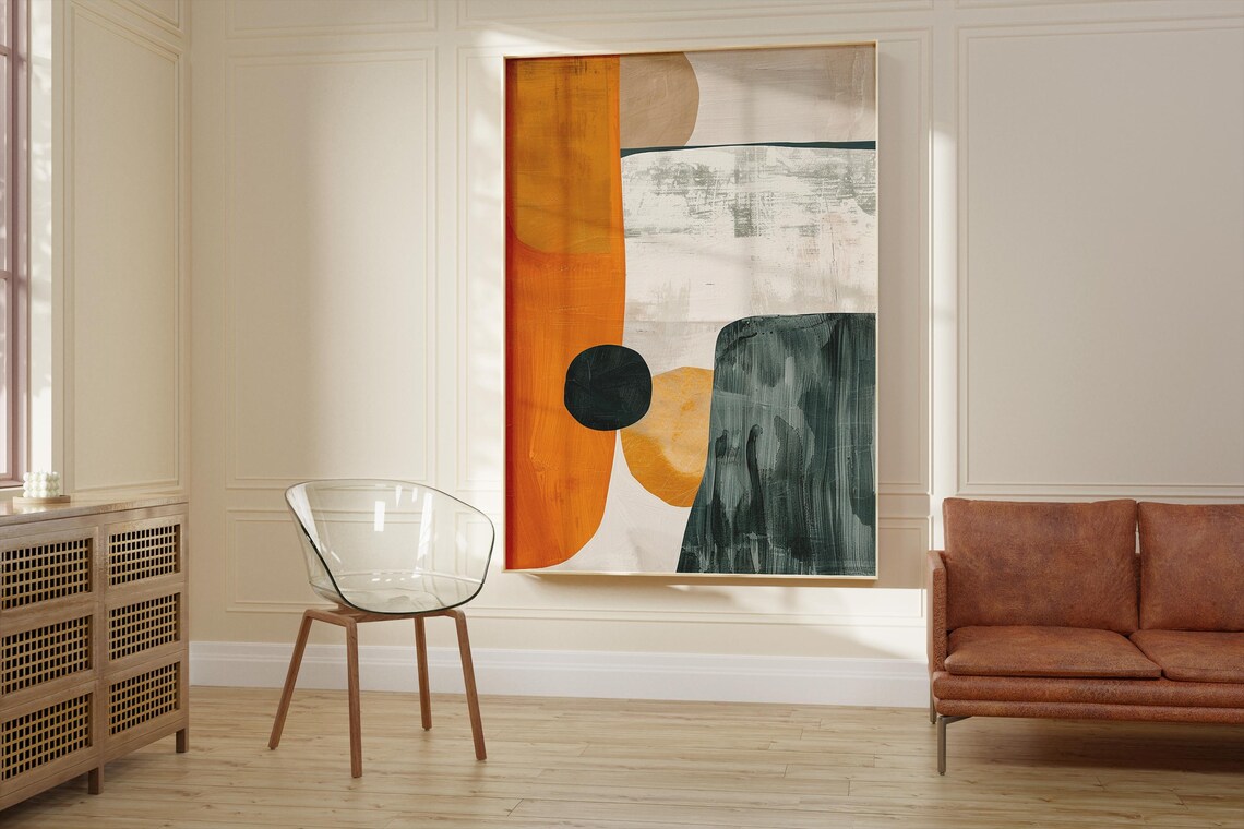 Scandinavian Minimalist Abstract, Bold Color Blocks - Image 2