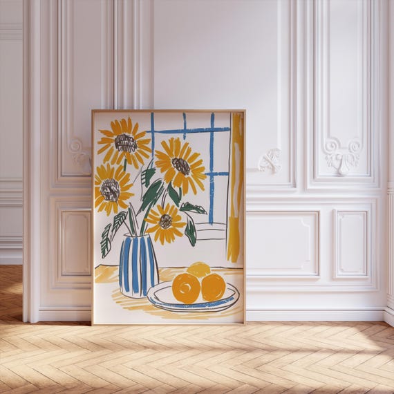Scandinavian Flower - Contemporary Travel Poster