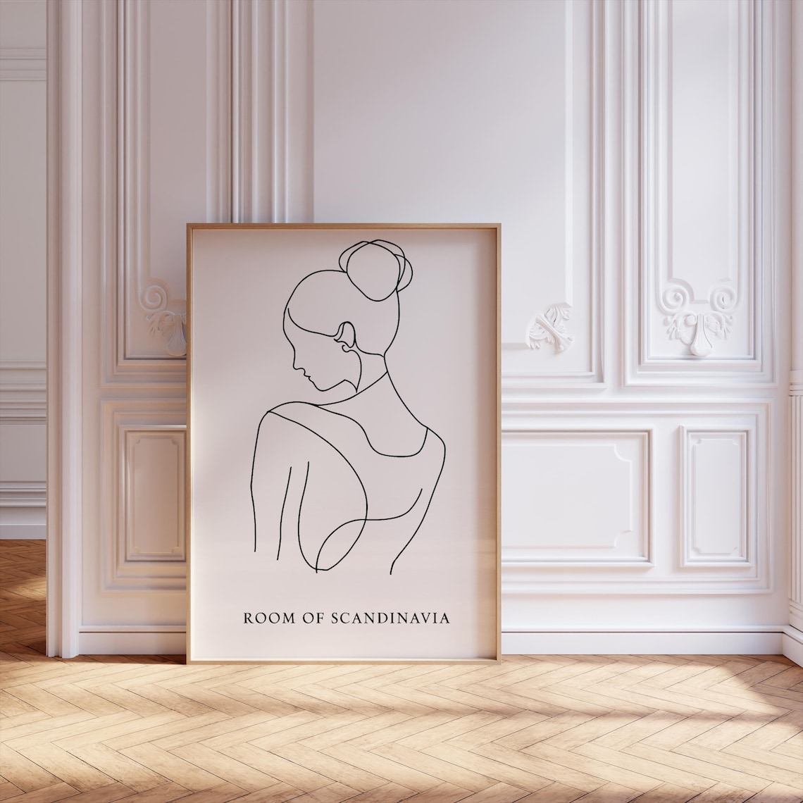 Minimalist Line Art - Female Silhouette Poster Print