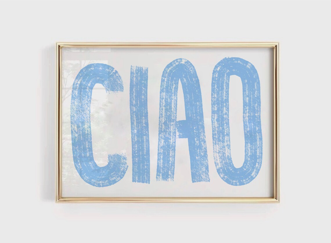 Ciao Quote Art Print, Minimalist Typography Poster