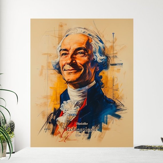 Maximilien Robespierre French Revolution Sketch Portrait Poster