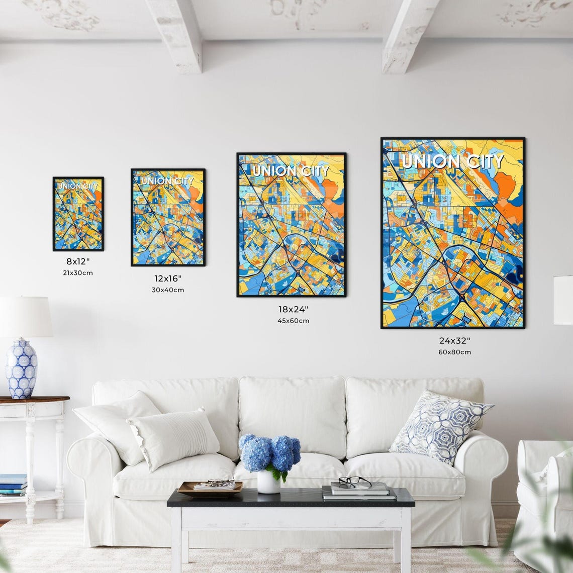 Union City California City Map Poster Vibrant Modern Wall Decor - Image 3