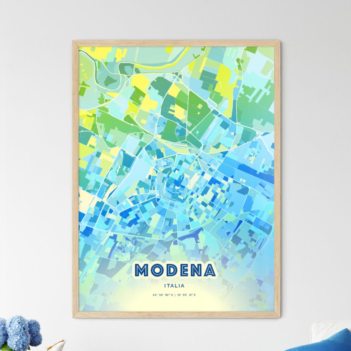 Modena Italy Customizable City Map Poster For Home Wall Decor