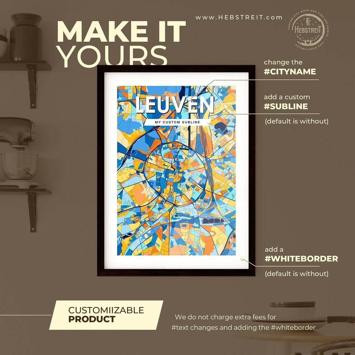 Leuven Belgium Vibrant Street Map Artwork Colorful City Design Poster - Image 2