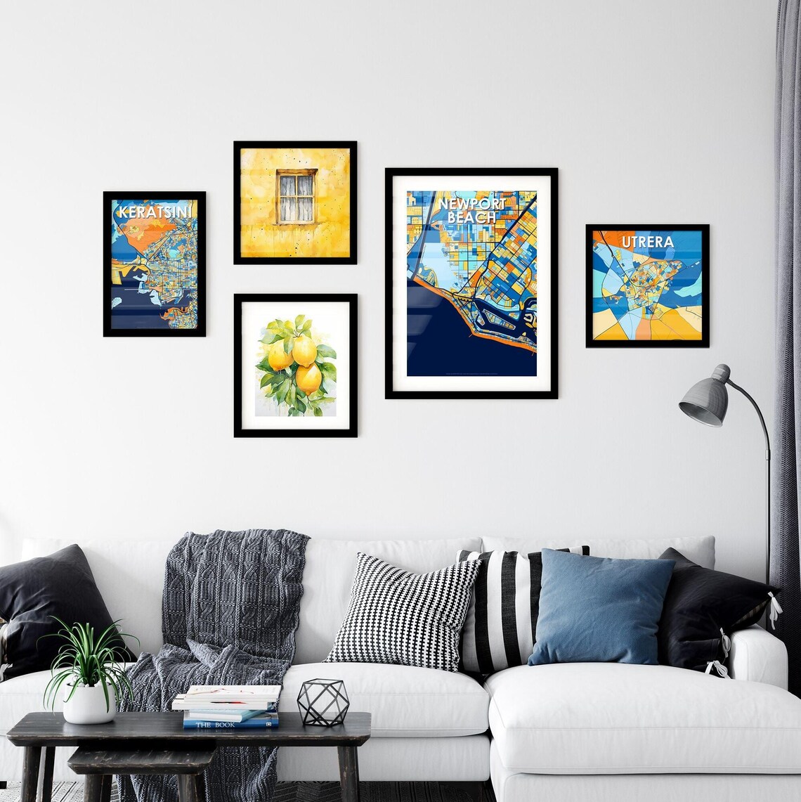 Newport Beach California Bold Colorful City Map Art Poster Great Hometown Gift - Image 2