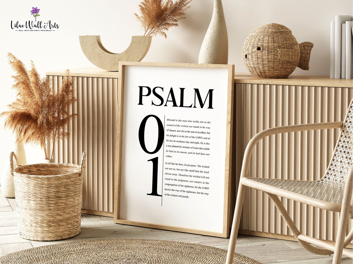 Psalm 1 Wall Art Nkjv Christian Wall Art Psalms Wall Art Psalm Bible Artwork Scripture Sign Boho Bible Verse Biblical Art Modern - Image 6