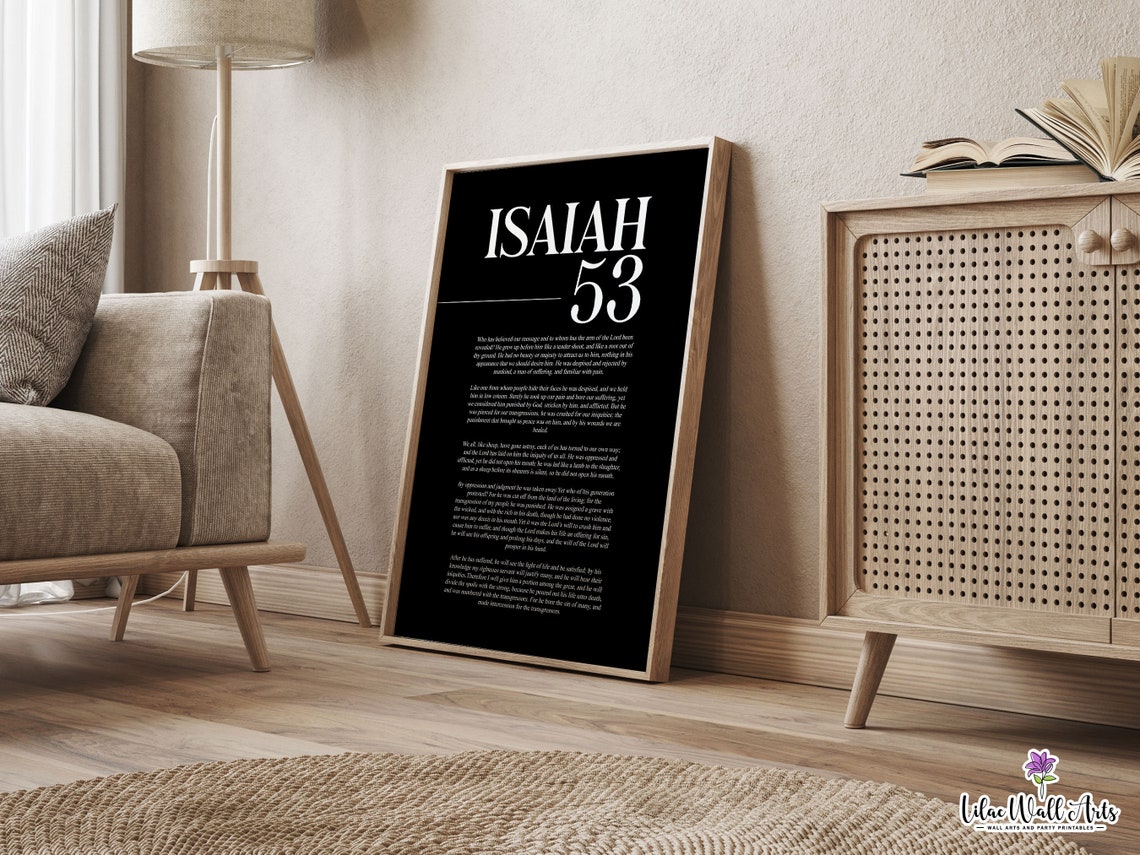 Isaiah 53 Crown Of Thorns Christian Easter Scripture Art Work Christian Pastor Gift Easter Bible Verse Christian Farmhouse - Image 3