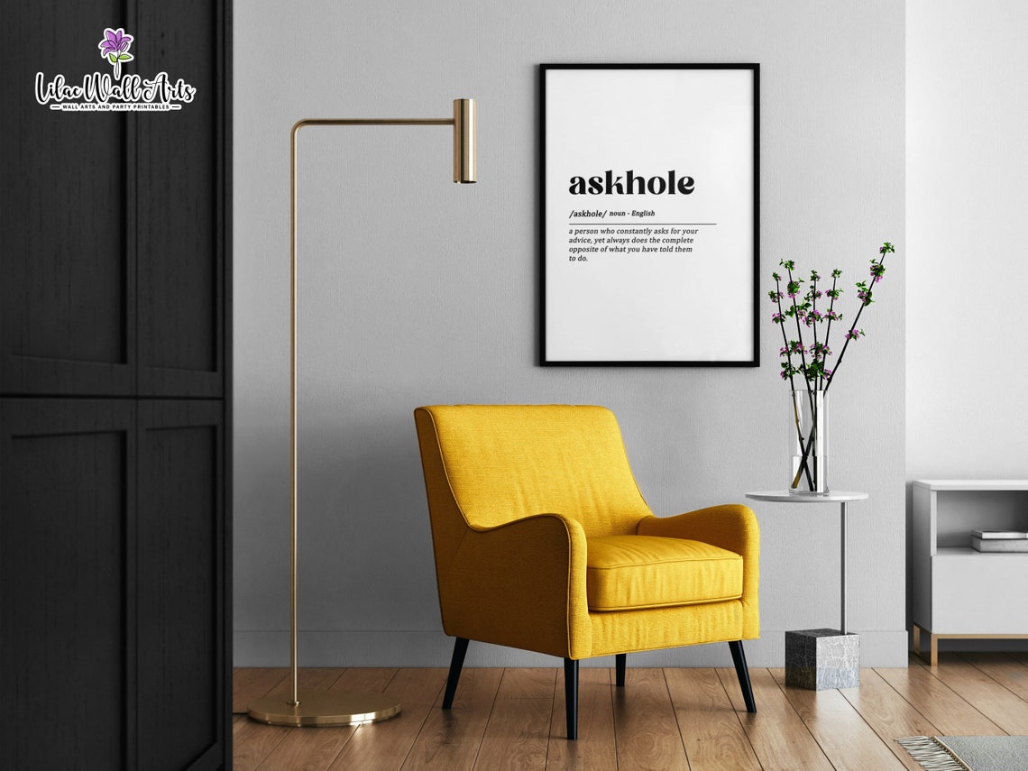 Askhole Funny Dictionary Definition Print for Office Coworker - Image 5