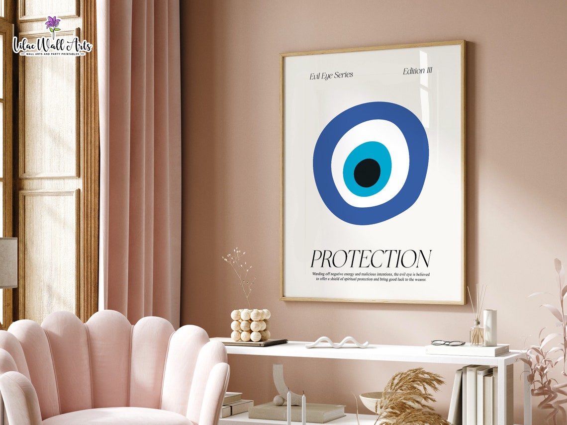 Evil Eye Protection Poster Blue Nazar Edition III Spiritual Wall Decor - Image 4