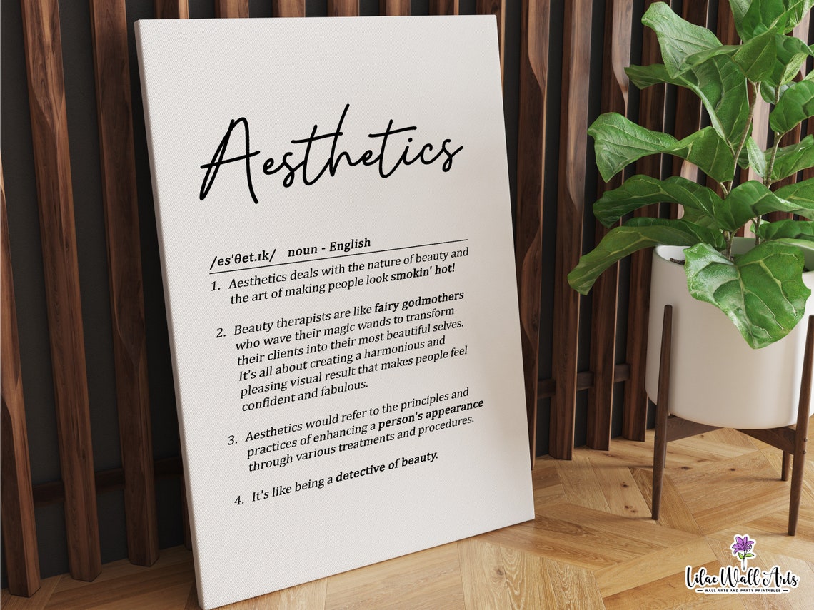 Aesthetics Definition Beauty Therapist Dictionary Typography Poster - Image 6