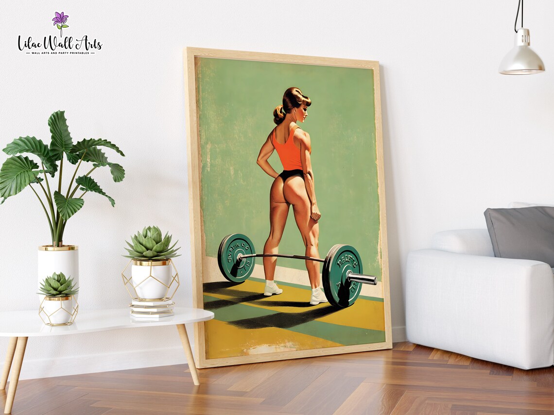 Retro Gym Poster, Home Gym Wall Art Print - Image 4