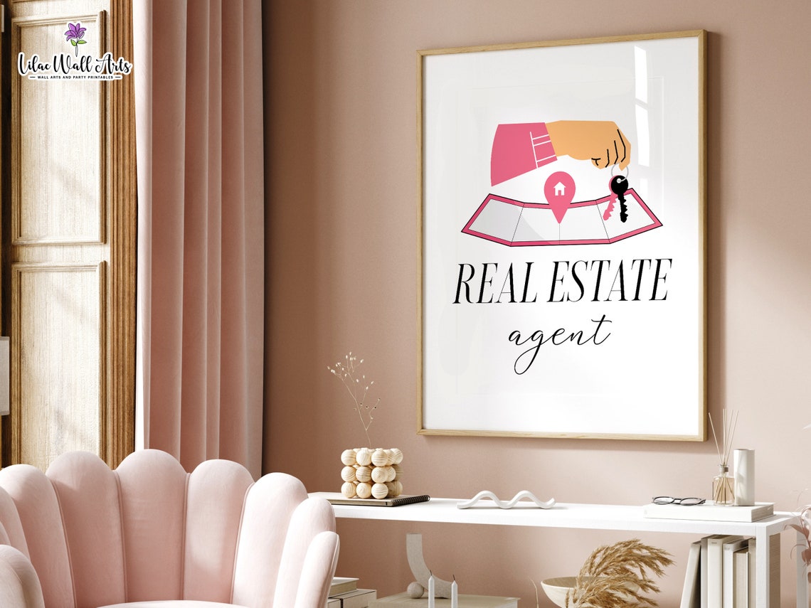 Real Estate Agent Realtor Office Dcor Best Realtor Marketing Real Estate Art Real Estate Sign Realtor Art Print Real Estate Wall Art - Image 3