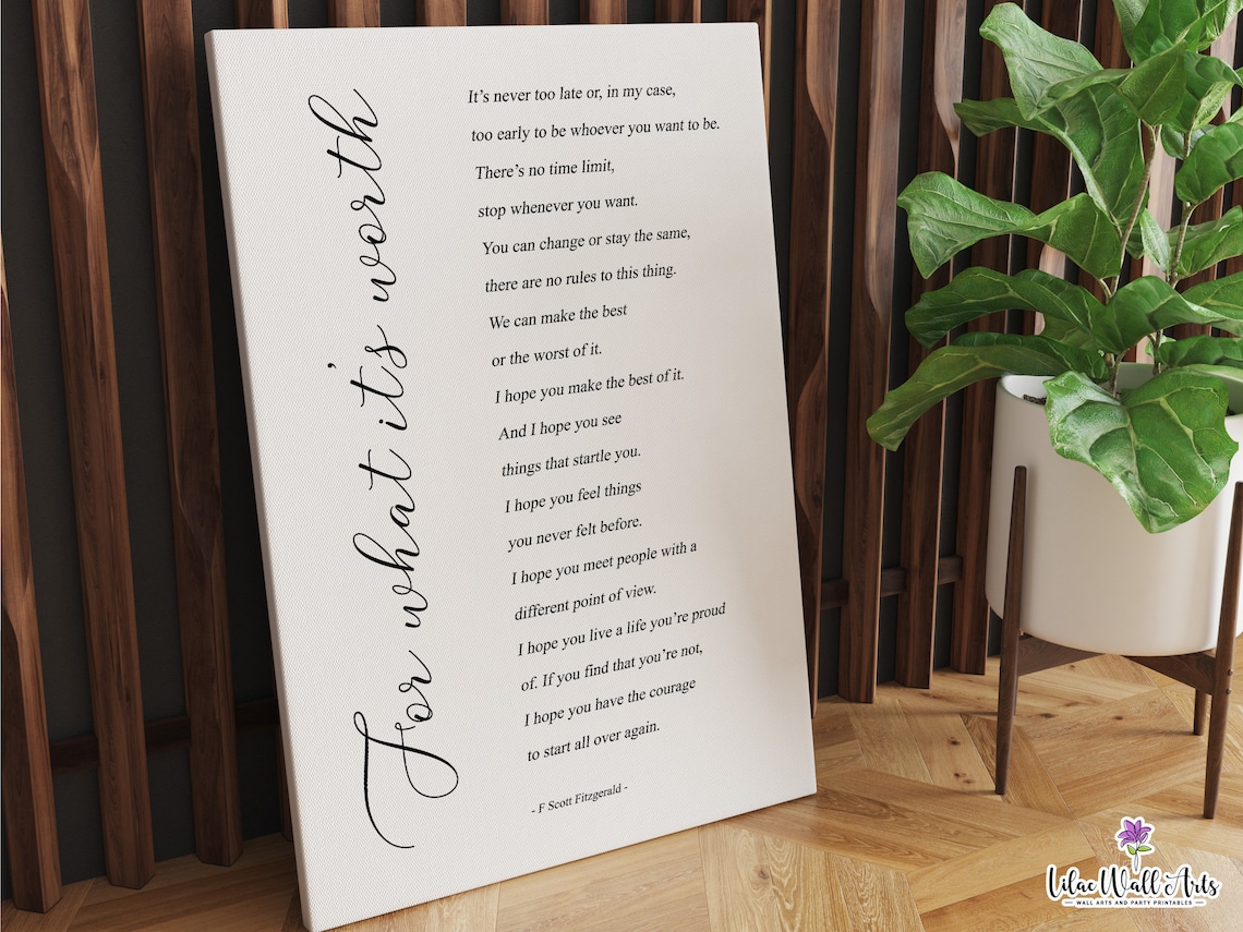 F. Scott Fitzgerald Quotes, Great Gatsby Art Print - Image 2