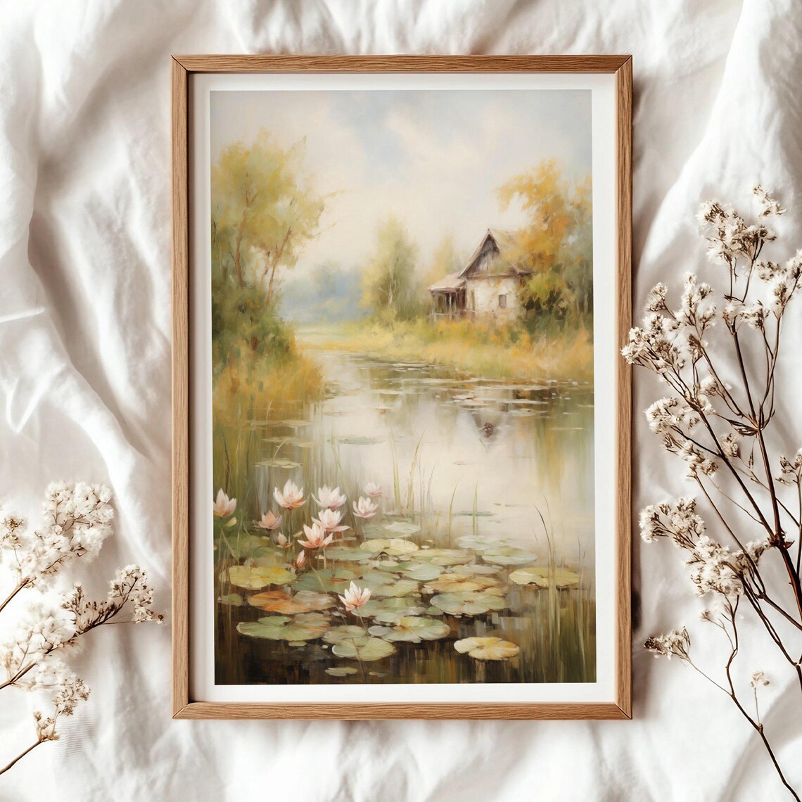 Spring Landscape, Cottagecore Farmhouse Art Print - Image 4