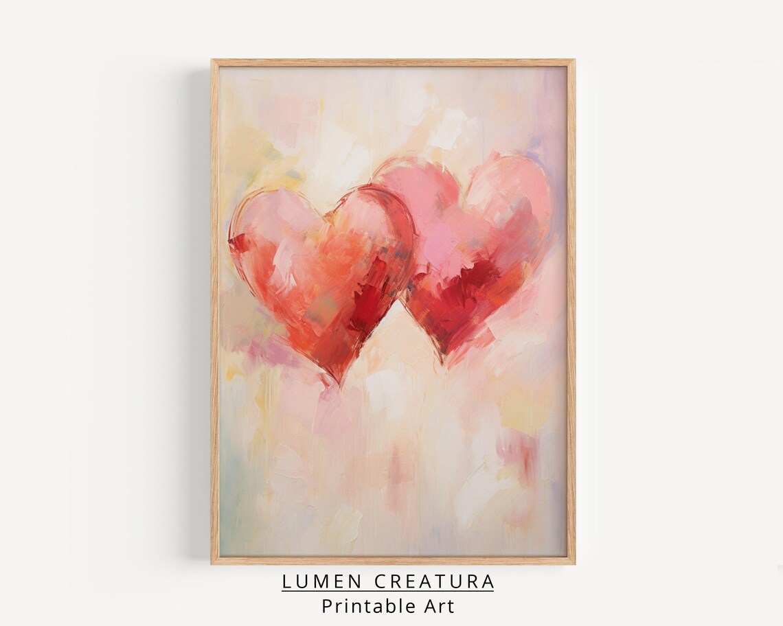 Cute Heart Shape Valentine's Day Art, Romantic Decor