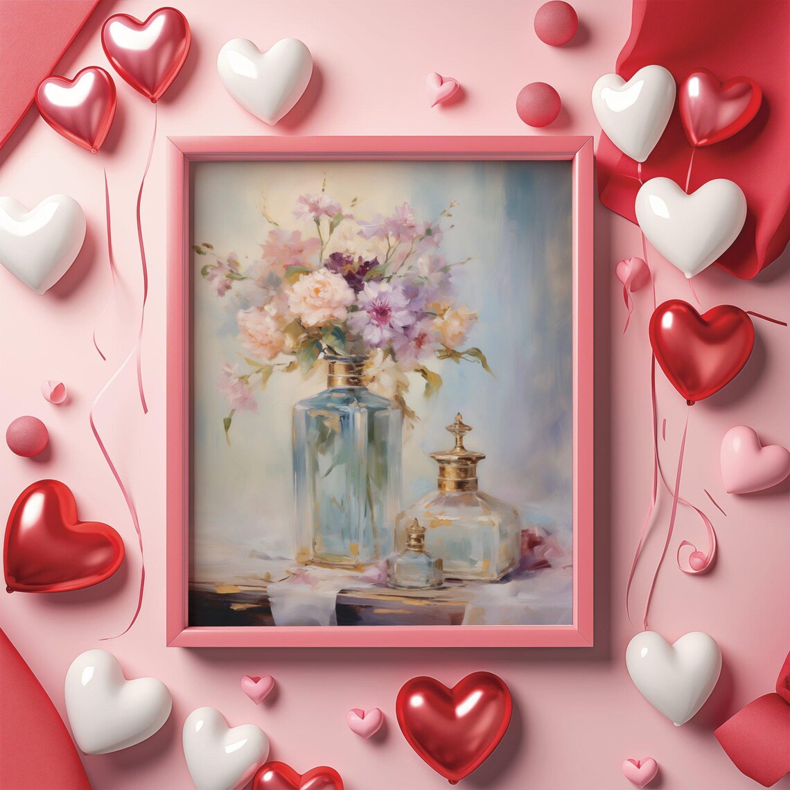 Flower Wall Art, Valentine’s Day Romantic Decor - Image 3
