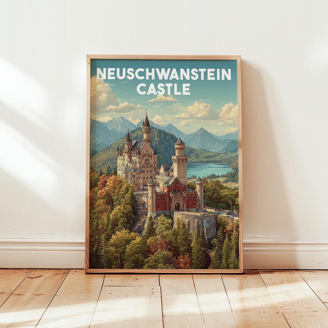 Neuschwanstein Castle Bavarian Fairytale Autumn Mountains Poster