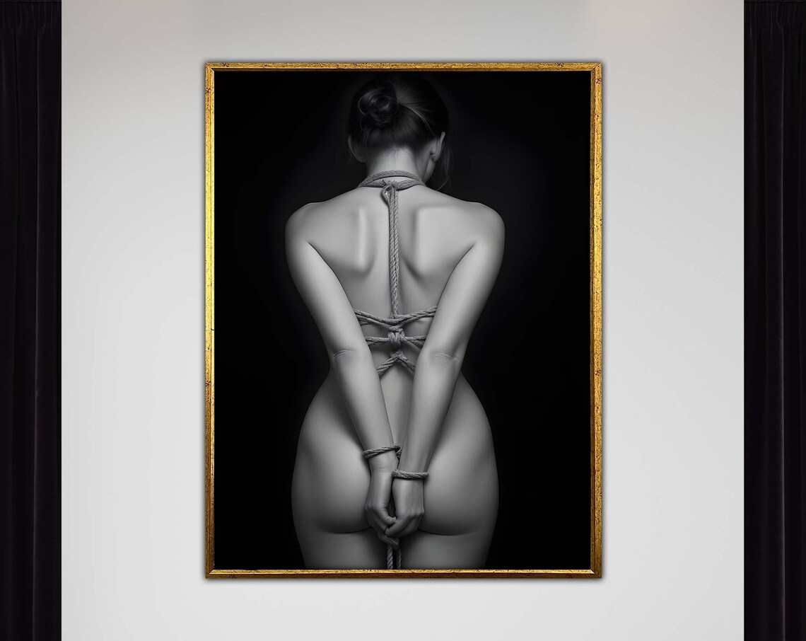 Black and White Fine Art Nude Photography Dramatic Light Poster