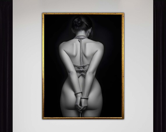 Black and White Fine Art Nude Photography Dramatic Light Poster