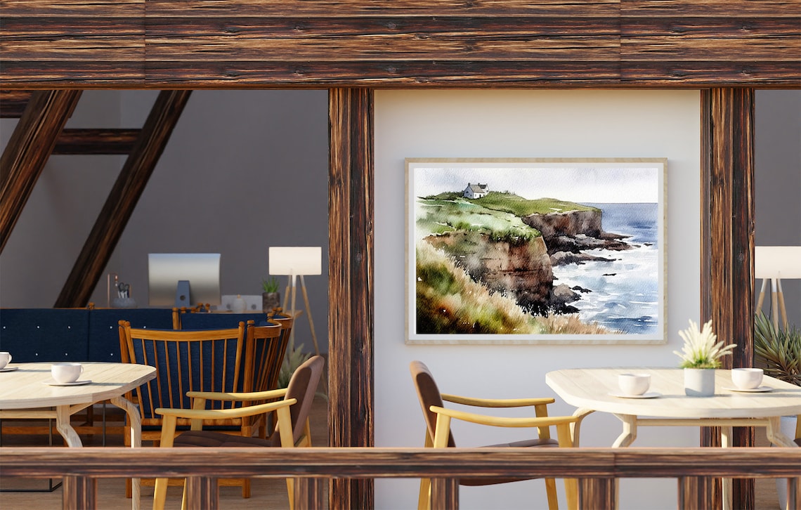 Isle of Skye Watercolor Landscape, Scotland Art Print - Image 2