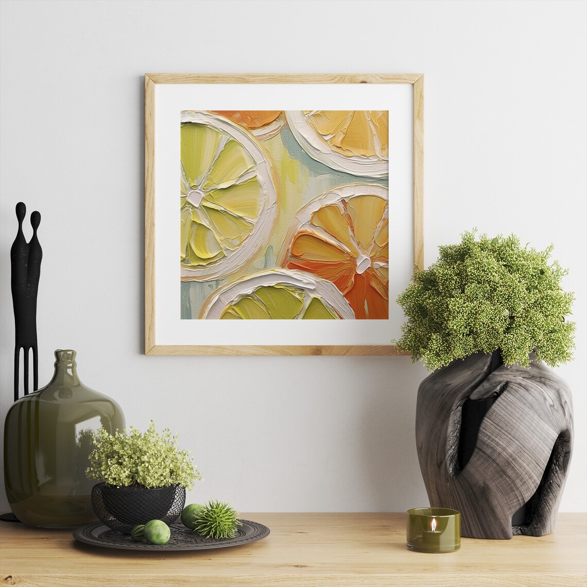 Orange Slices, Oil-Painting Style Kitchen Art Print - Image 4