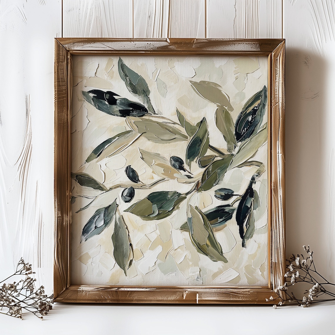 Olive Branch Botanical Art Print, Kitchen Wall Art - Image 4