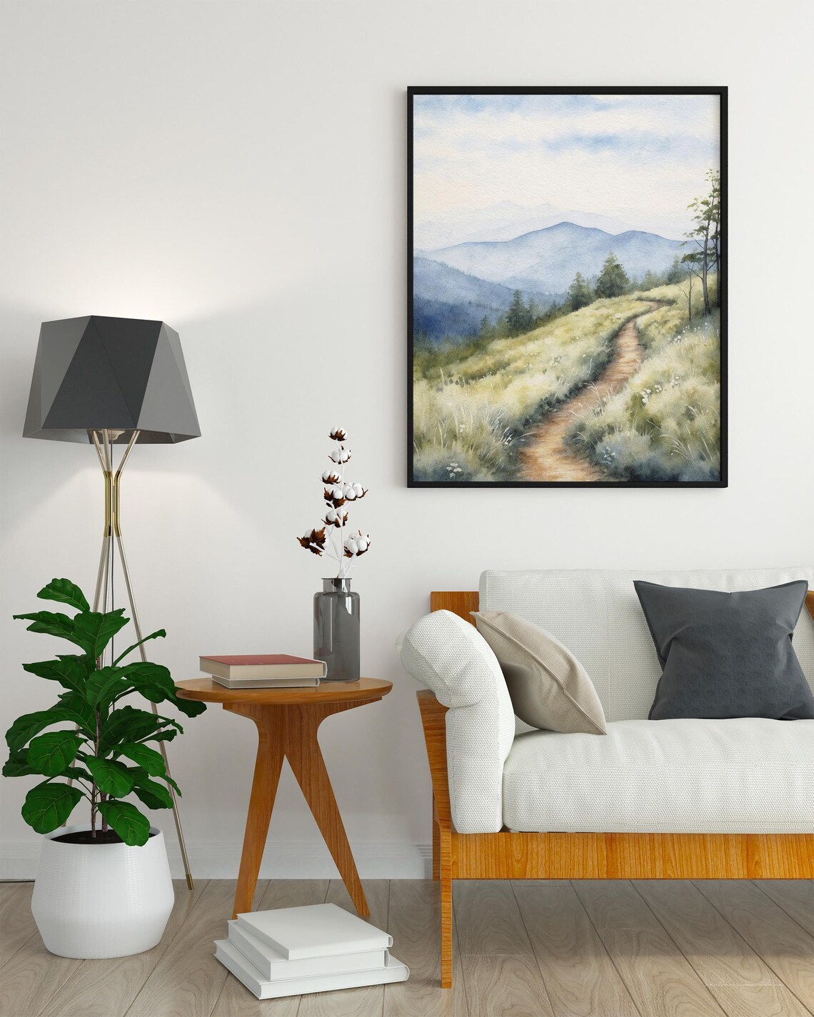 Blue Ridge Mountains Watercolor Art Print, North Carolina - Image 3