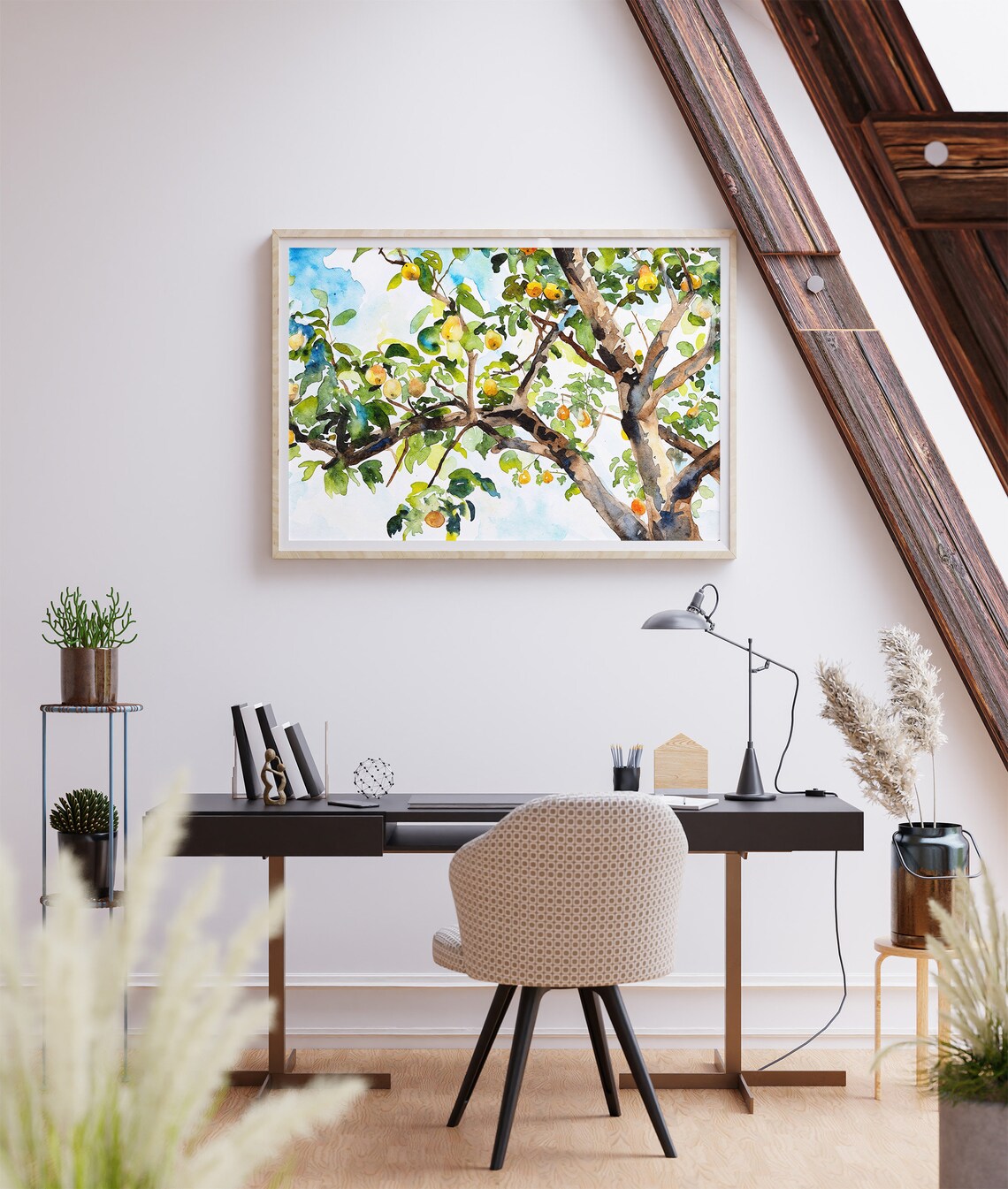 Pear Tree Watercolor Painting, Kitchen Wall Art - Image 2