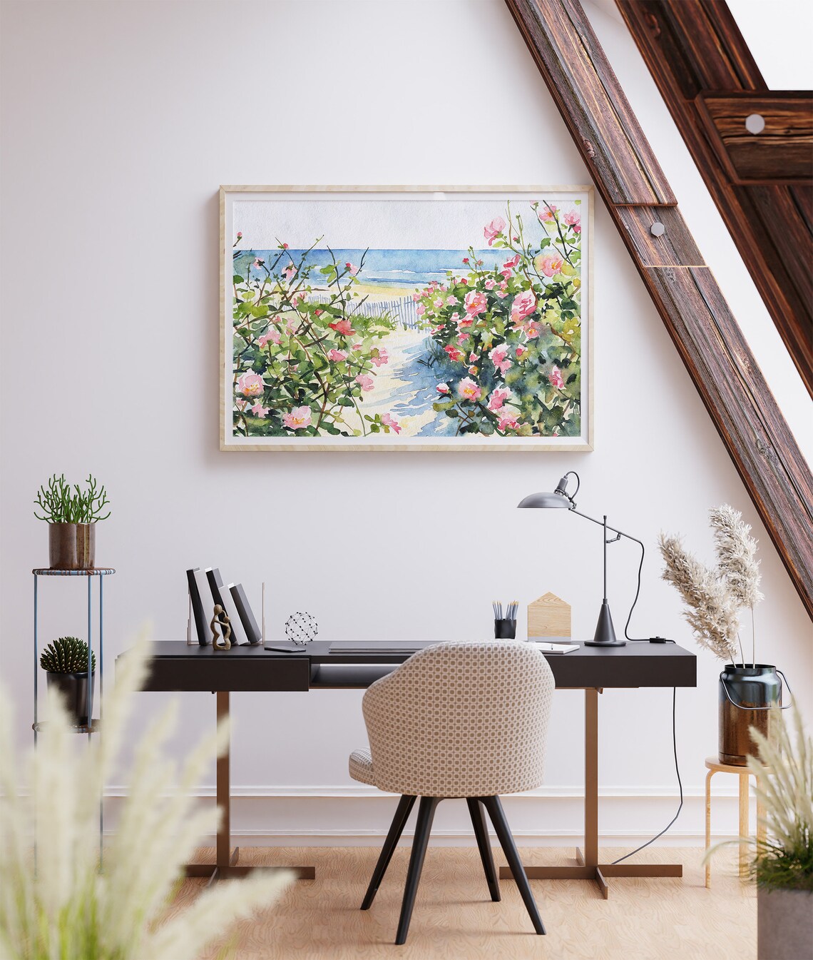 Cape Cod Watercolor Landscape, Beach Scene Art Print - Image 2